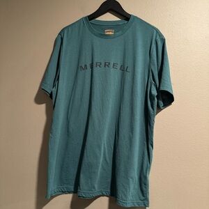 Merrell Green Short Sleeve Tee Crew Neck Cotton Size XL